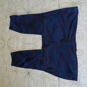 Blue camouflage leggings